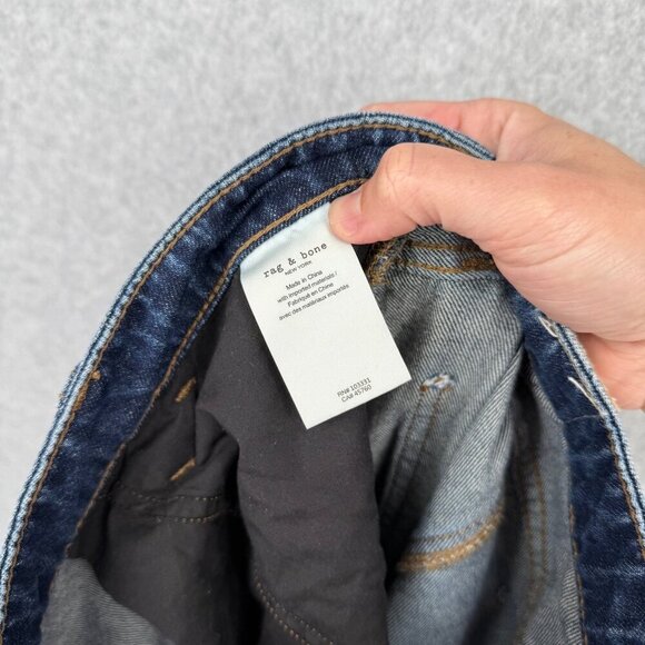Rag Bone Cailyn Cargo Mid Rise Wide Leg Jeans Size 29 Ari Indigo Rigid Denim - Picture 10 of 16
